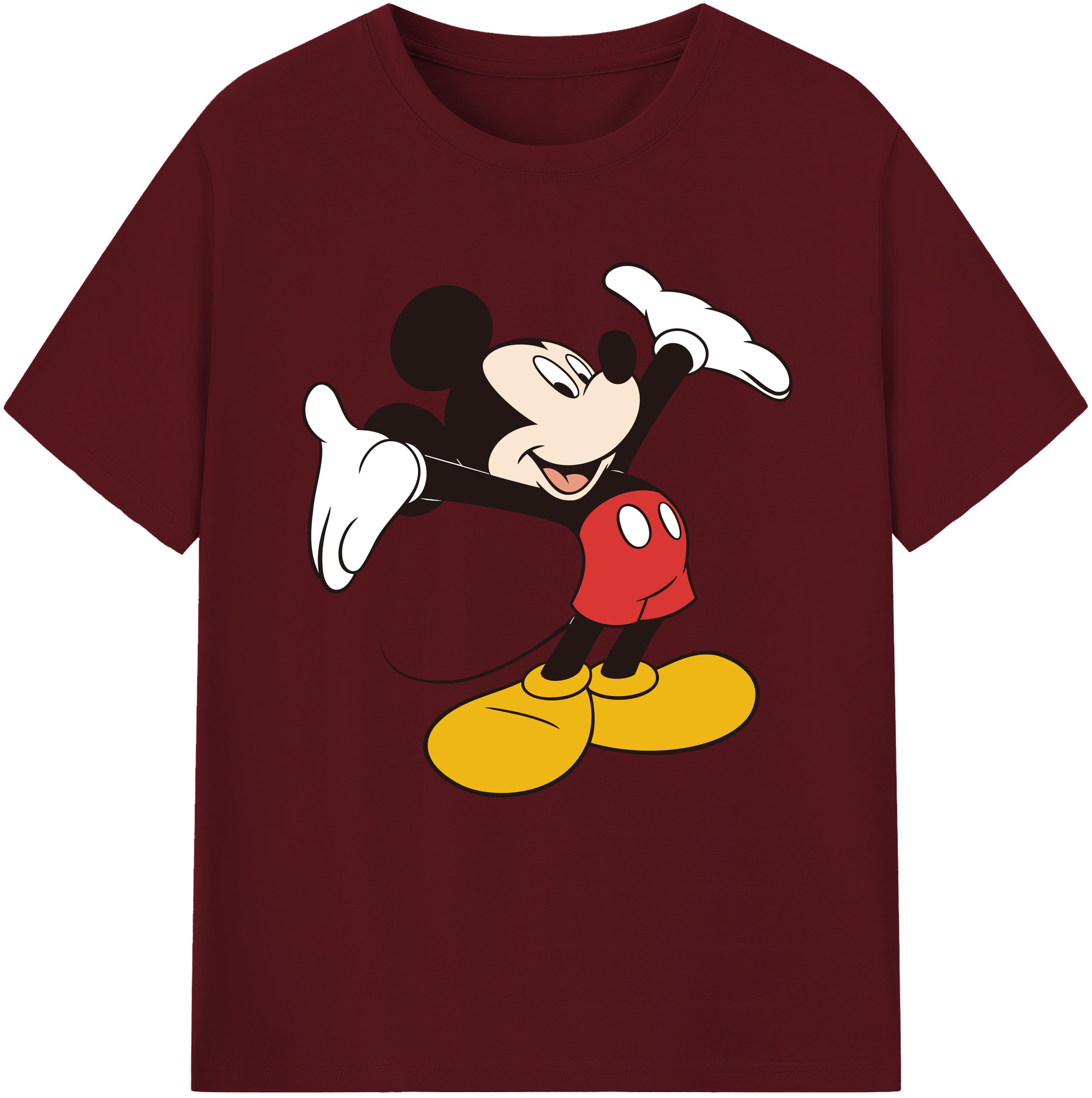 （画像用） ミッキーマウス Mickey Mouse 綿100％半袖Tシャツ（フロントプリント）